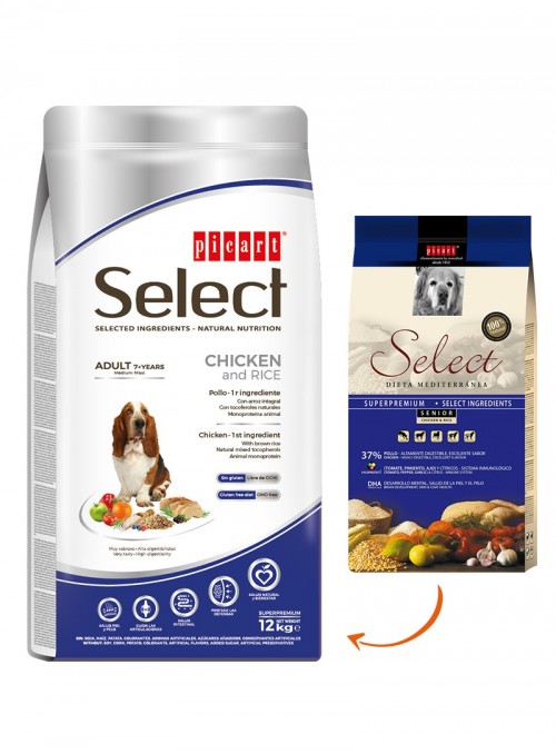 PICART SELECT DOG ADULT 7+...